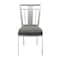 Armen Living Cleo Contemporary Dining Chair In Gray and Stainless Steel, PK2 LCCLCHGRB201 - alternate 6